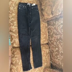 Zara Women's Dark Black Skinny Jeans